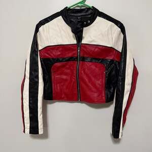 Windsor Ride In Style Faux Leather Moto Crop Jacket